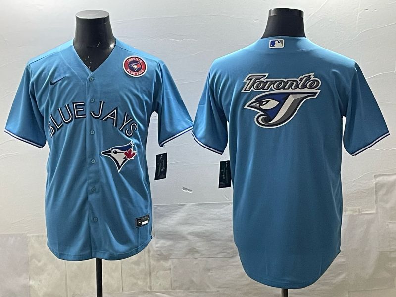 Men 2025 Toronto Blue Jays Blank Light Blue Game Nike MLB Jersey style 010->toronto blue jays->MLB Jersey